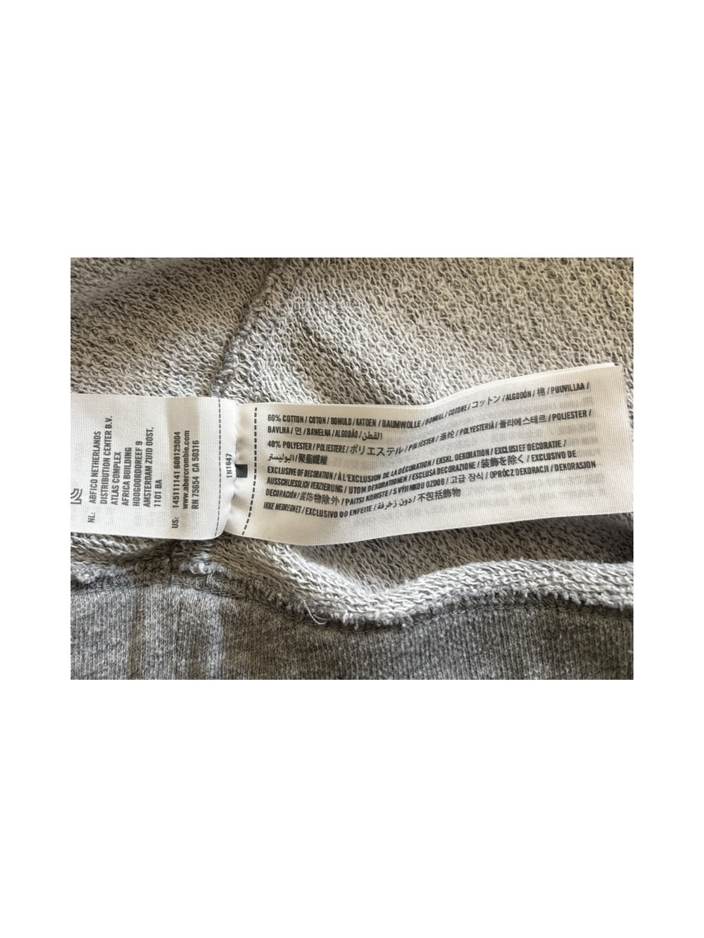 Abercrombie & Fitch Y2K Vintage Retro Gray Lounge Athletic Shorts White Size L - Picture 4 of 5
